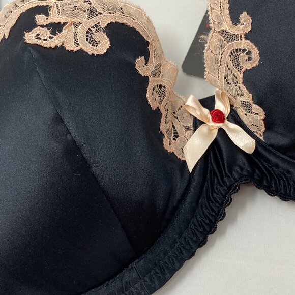 Agent Provocateur Molly Black Silk Bra 34E NWT - Picture 10 of 14